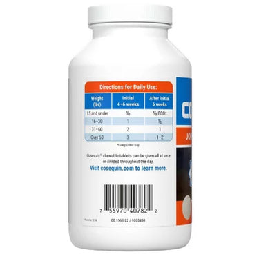 Nutramax Cosequin Maximum Strength Joint Health Supplement for Dogs with MSM and Hyaluronic Acid, 180 Chewable Tablets